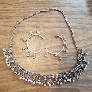 Necklace and earrings